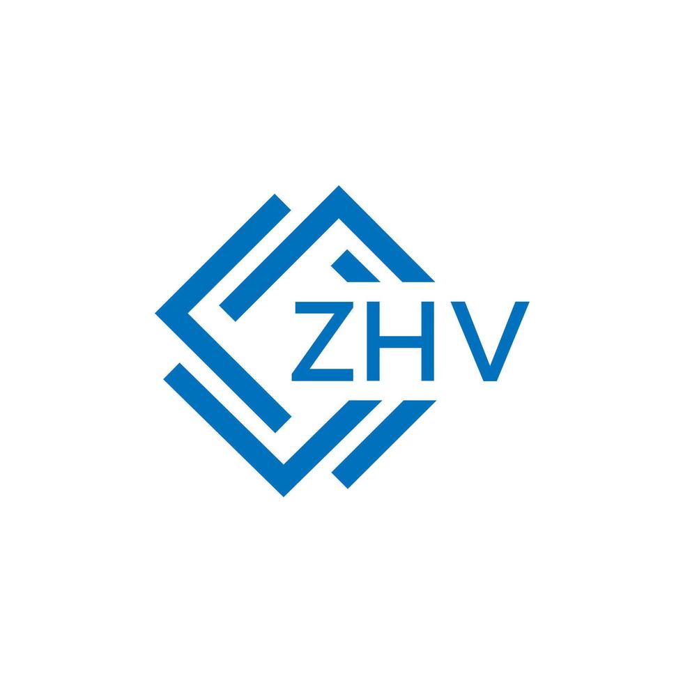 ZHV technology letter logo design on white background. ZHV creative initials technology letter logo concept. ZHV technology letter design. vector