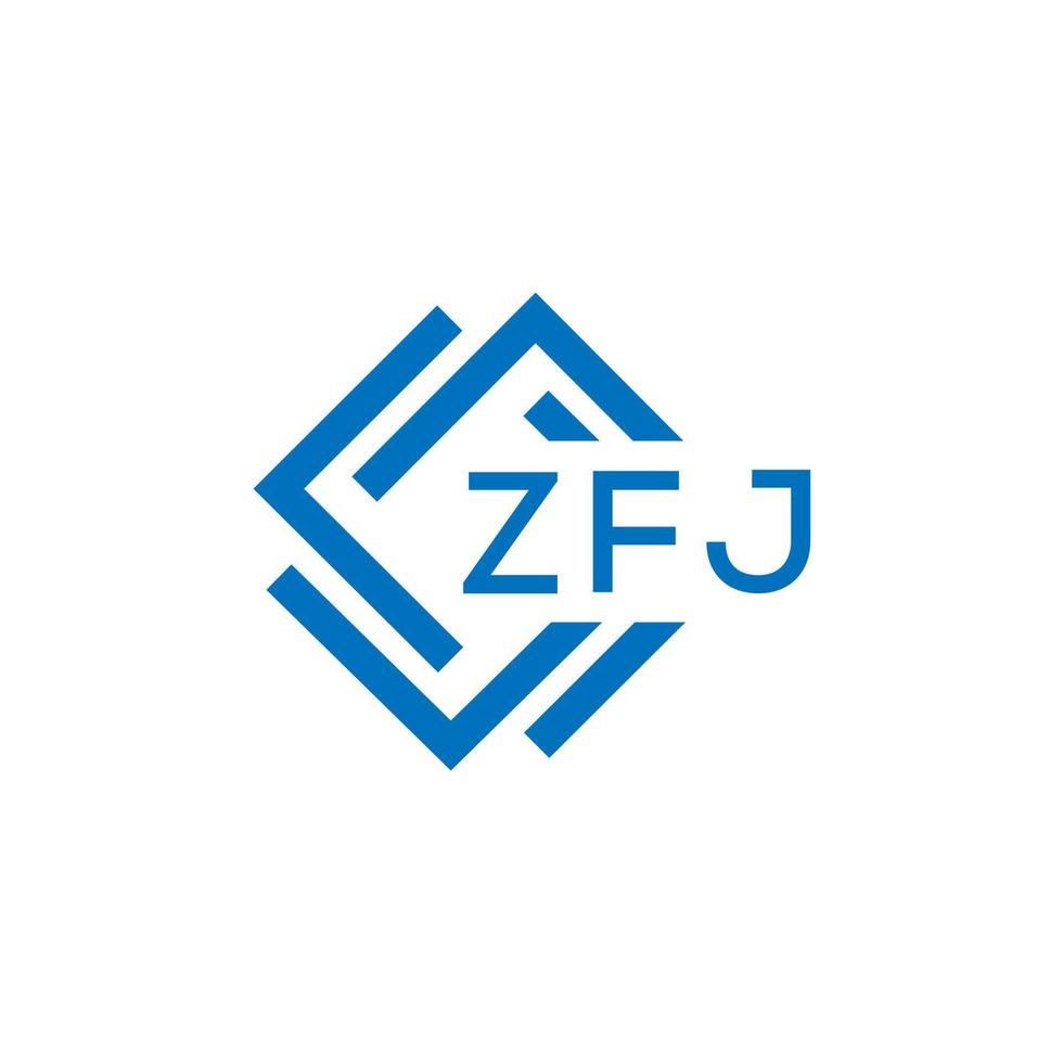 zfj tecnología letra logo diseño en blanco antecedentes. zfj creativo iniciales tecnología letra logo concepto. zfj tecnología letra diseño. vector