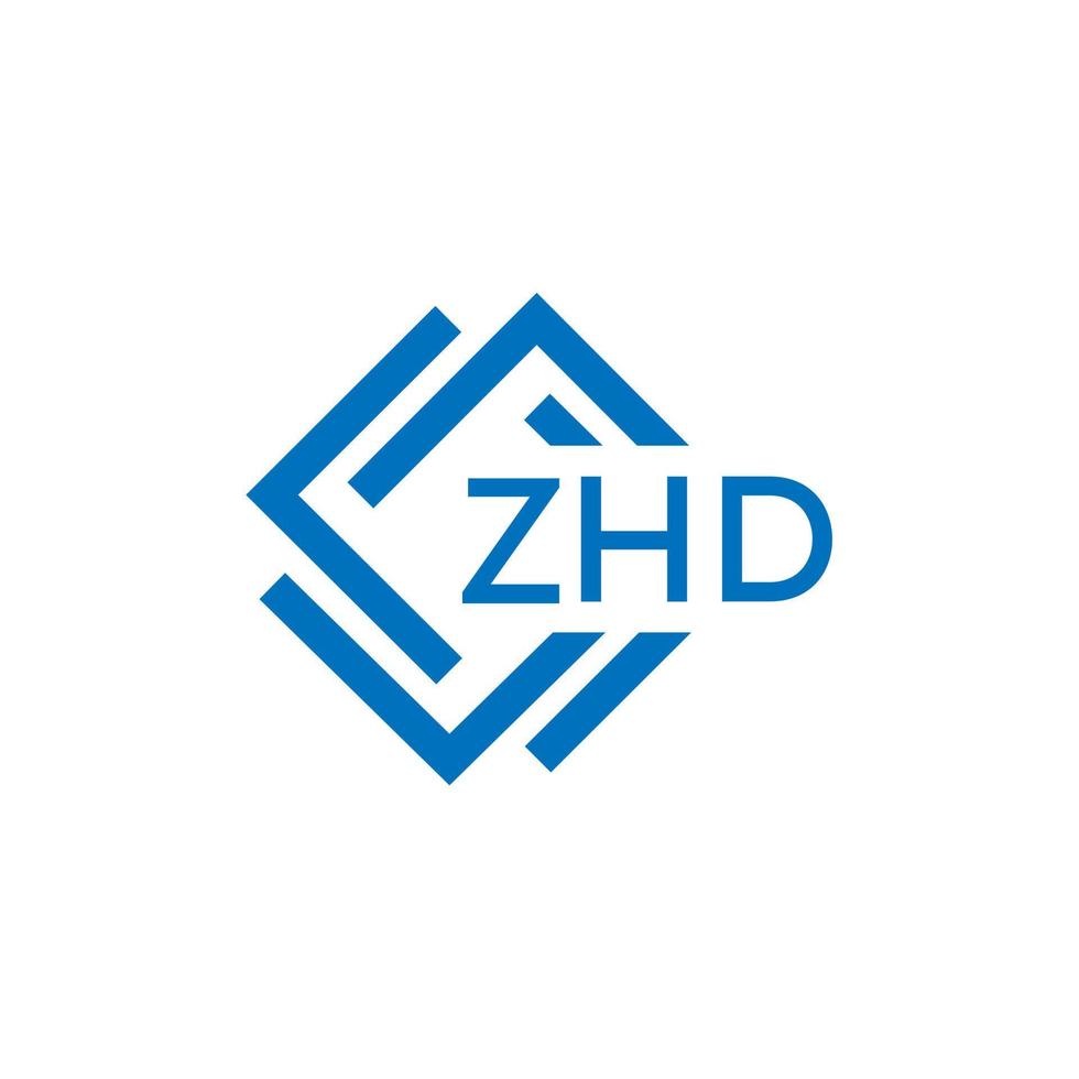 zhd tecnología letra logo diseño en blanco antecedentes. zhd creativo iniciales tecnología letra logo concepto. zhd tecnología letra diseño. vector