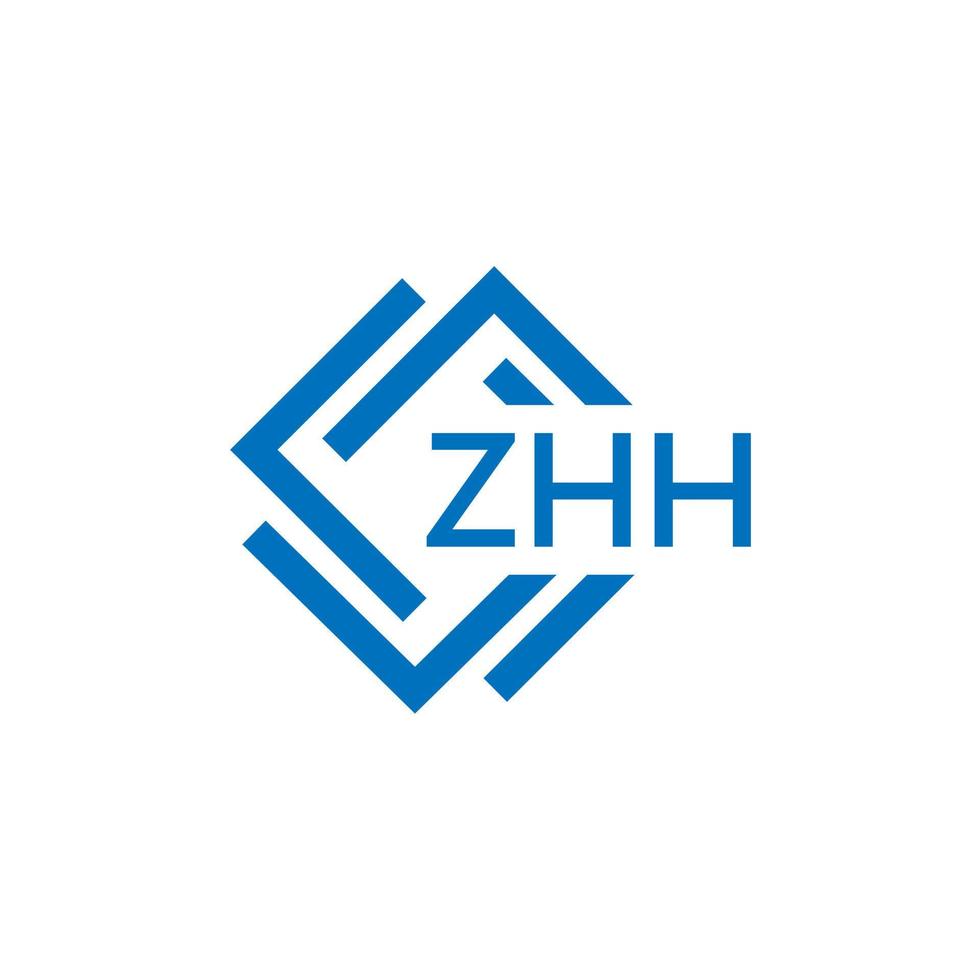 zhh tecnología letra logo diseño en blanco antecedentes. zhh creativo iniciales tecnología letra logo concepto. zhh tecnología letra diseño. vector