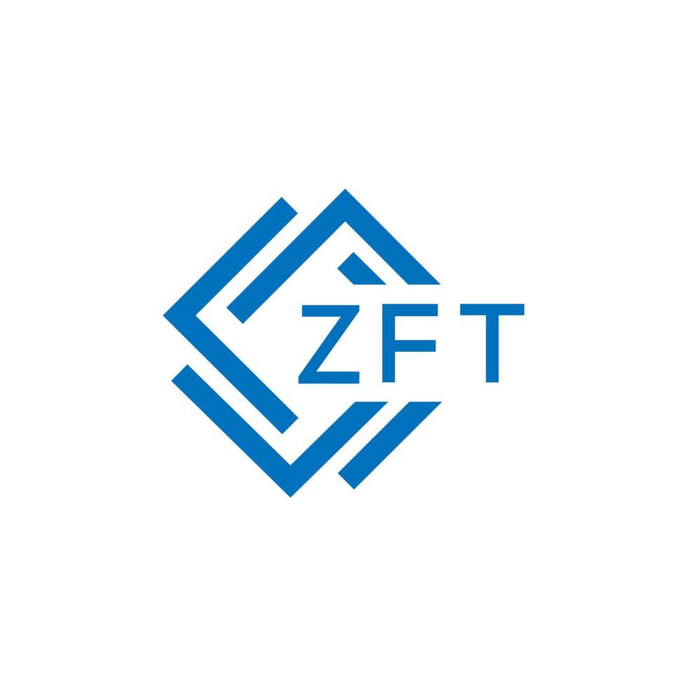 ZFT technology letter logo design on white background. ZFT creative initials technology letter logo concept. ZFT technology letter design. vector