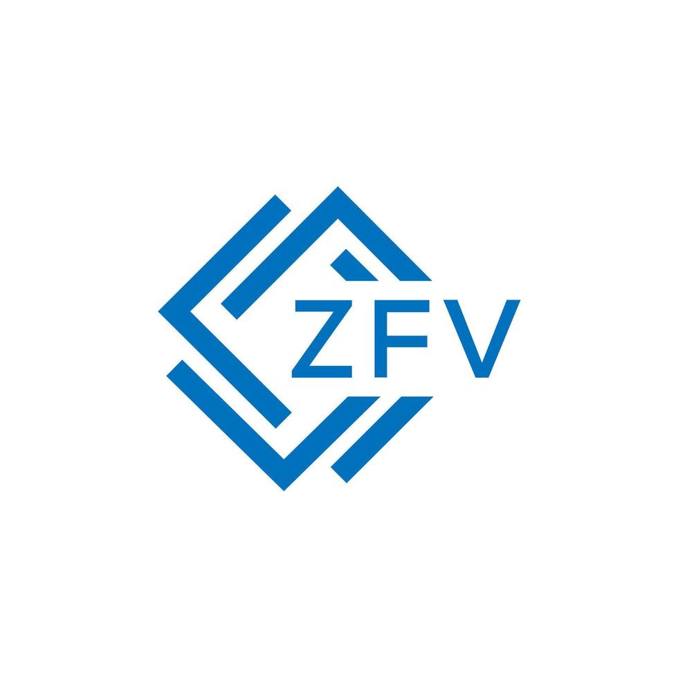 ZFV technology letter logo design on white background. ZFV creative initials technology letter logo concept. ZFV technology letter design. vector