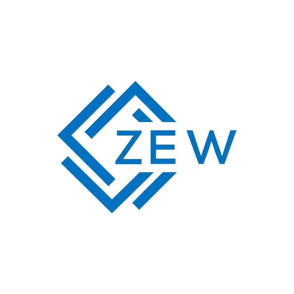 zew tecnología letra logo diseño en blanco antecedentes. zew creativo iniciales tecnología letra logo concepto. zew tecnología letra diseño. vector