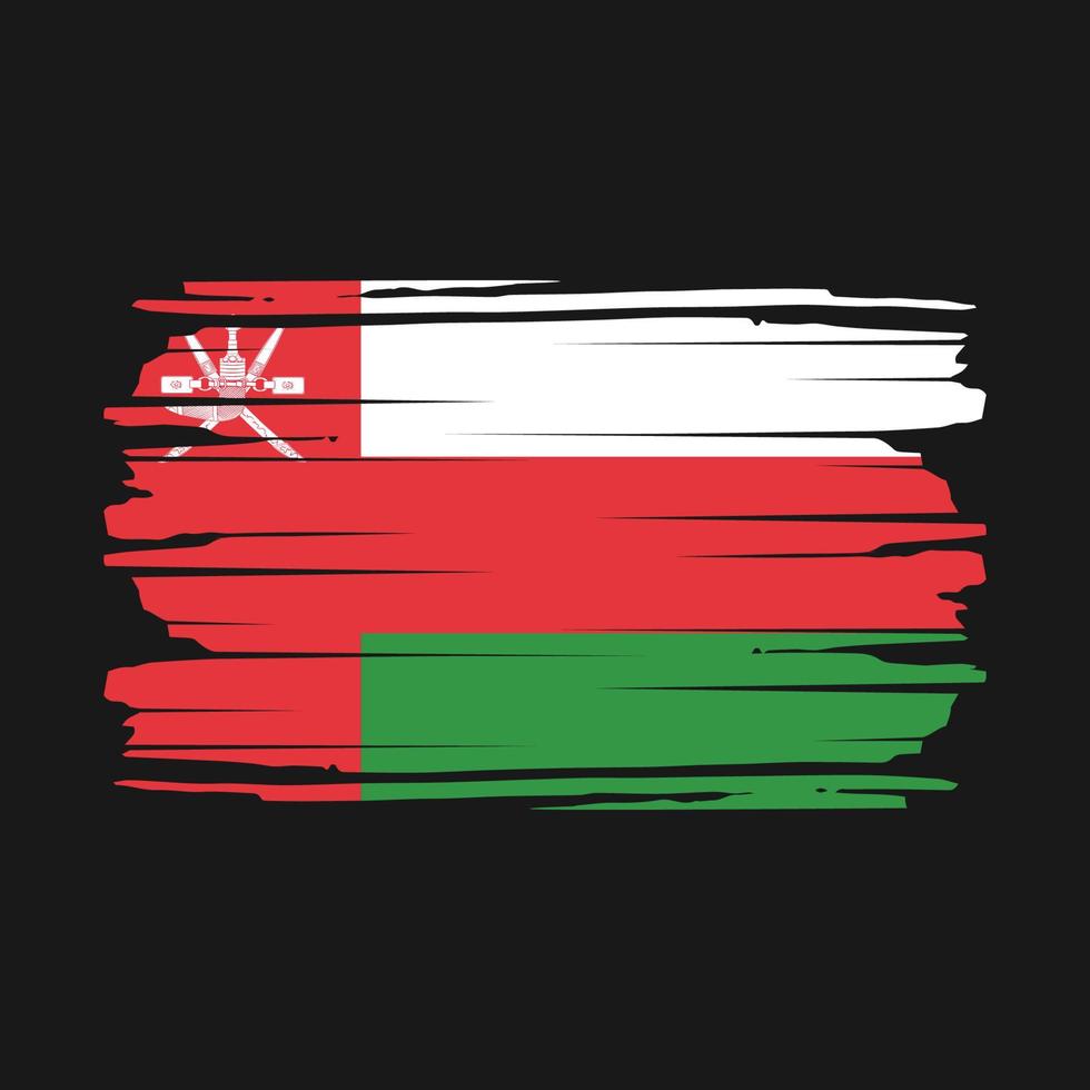 vector de pincel de bandera de oman