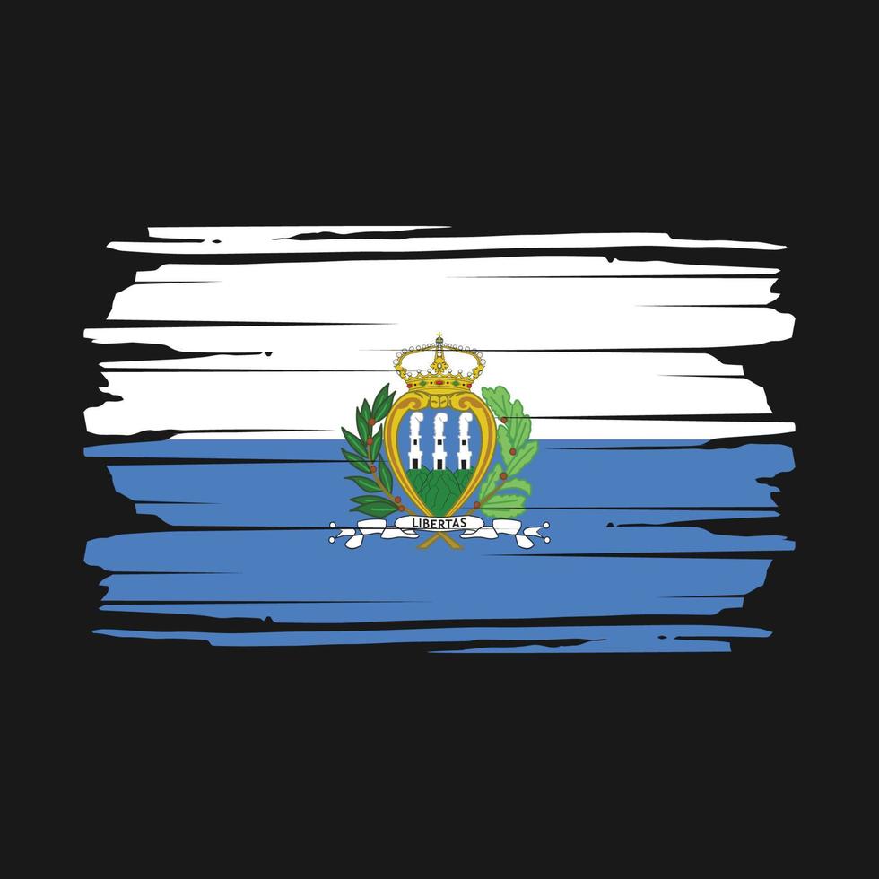 vector de pincel de bandera de san marino