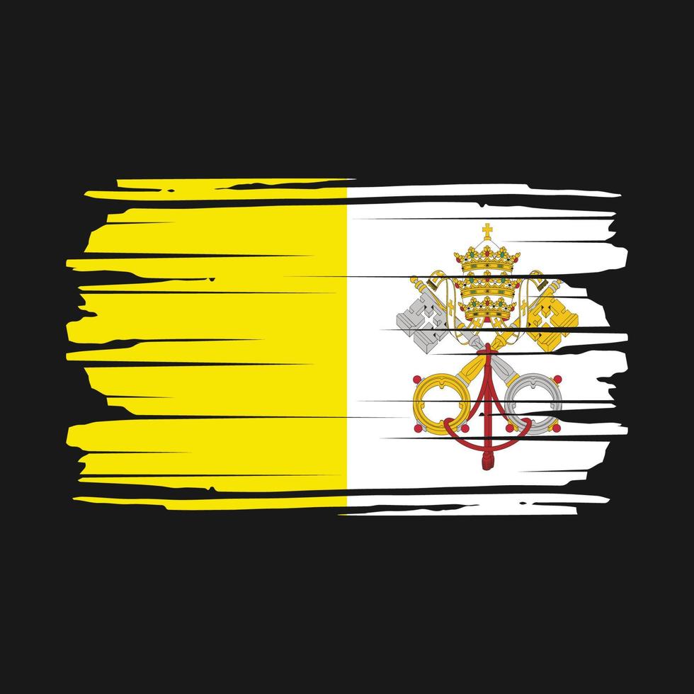 Vatican Flag Brush Vector