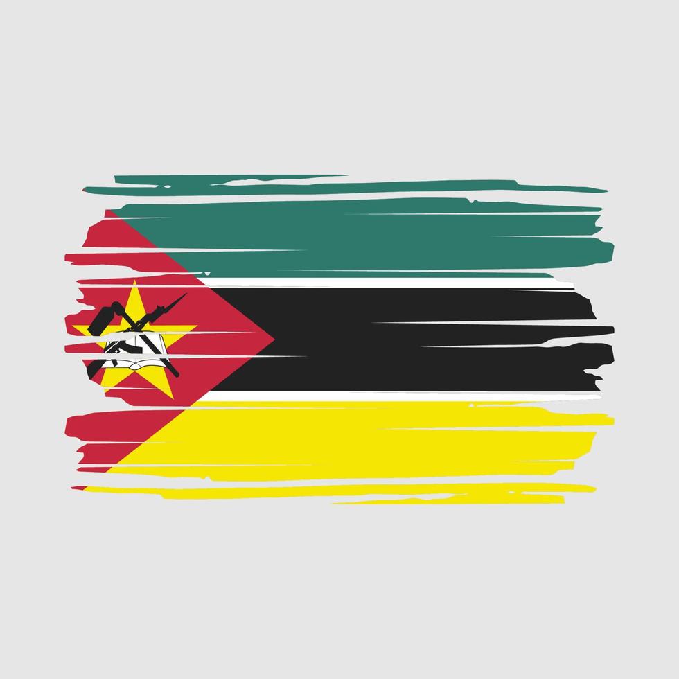 Mozambique Flag Brush Vector