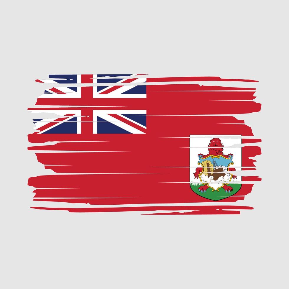 vector de pincel de bandera de Bermudas