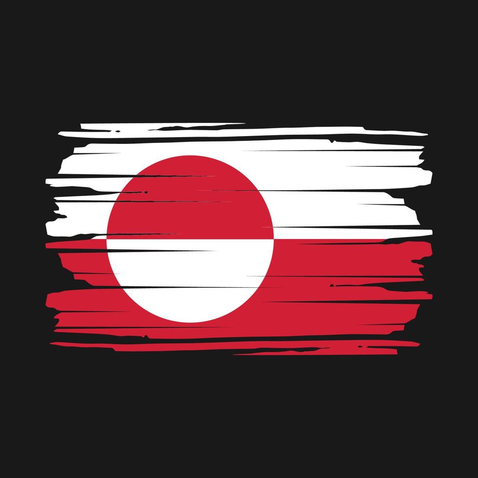 Greenland Flag Brush Vector