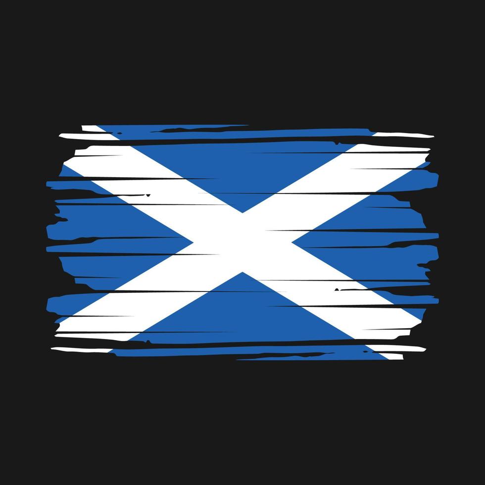 Scotland Flag Brush Vector