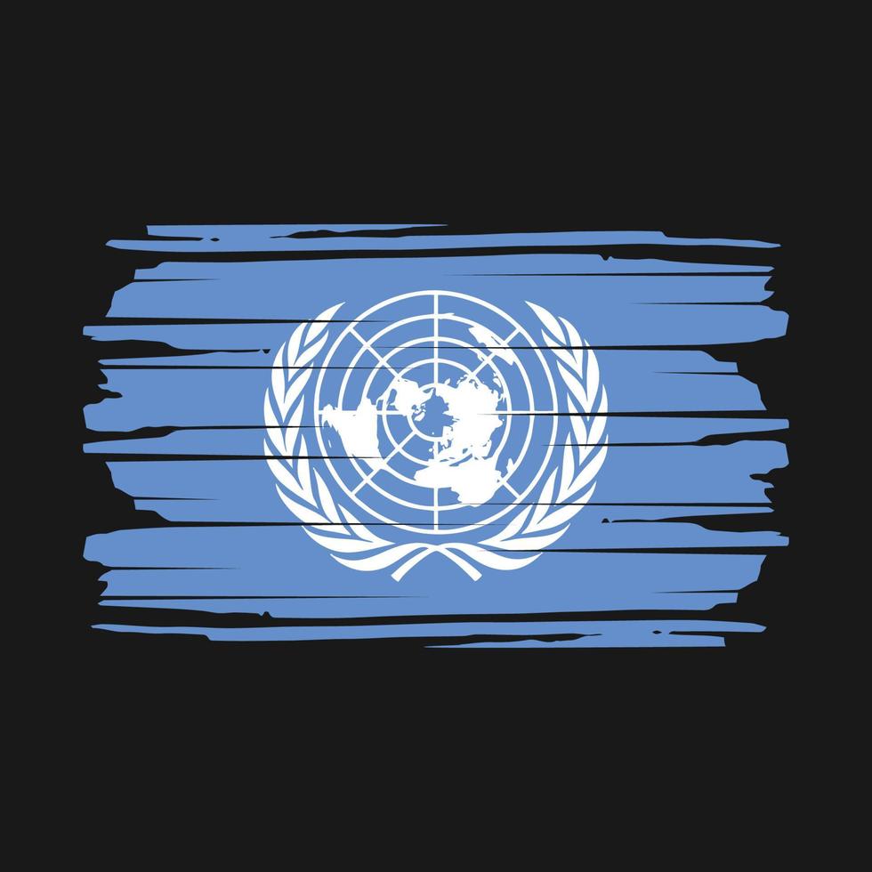 United Nations Flag Brush Vector