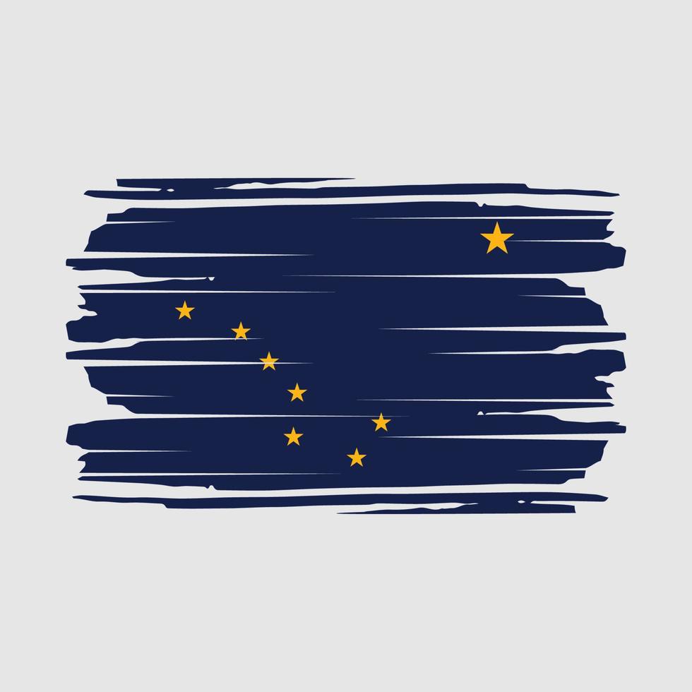 Alaska Flag Brush Vector