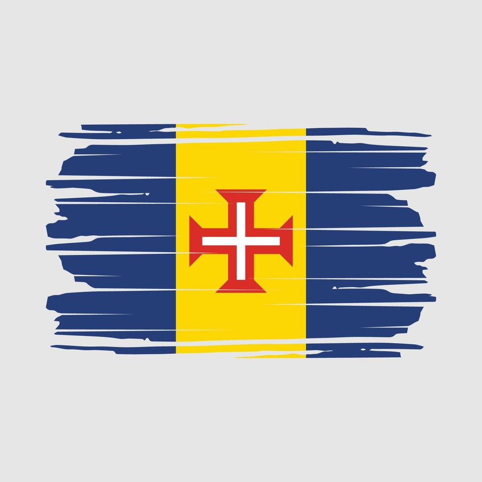Madeira Flag Brush Vector