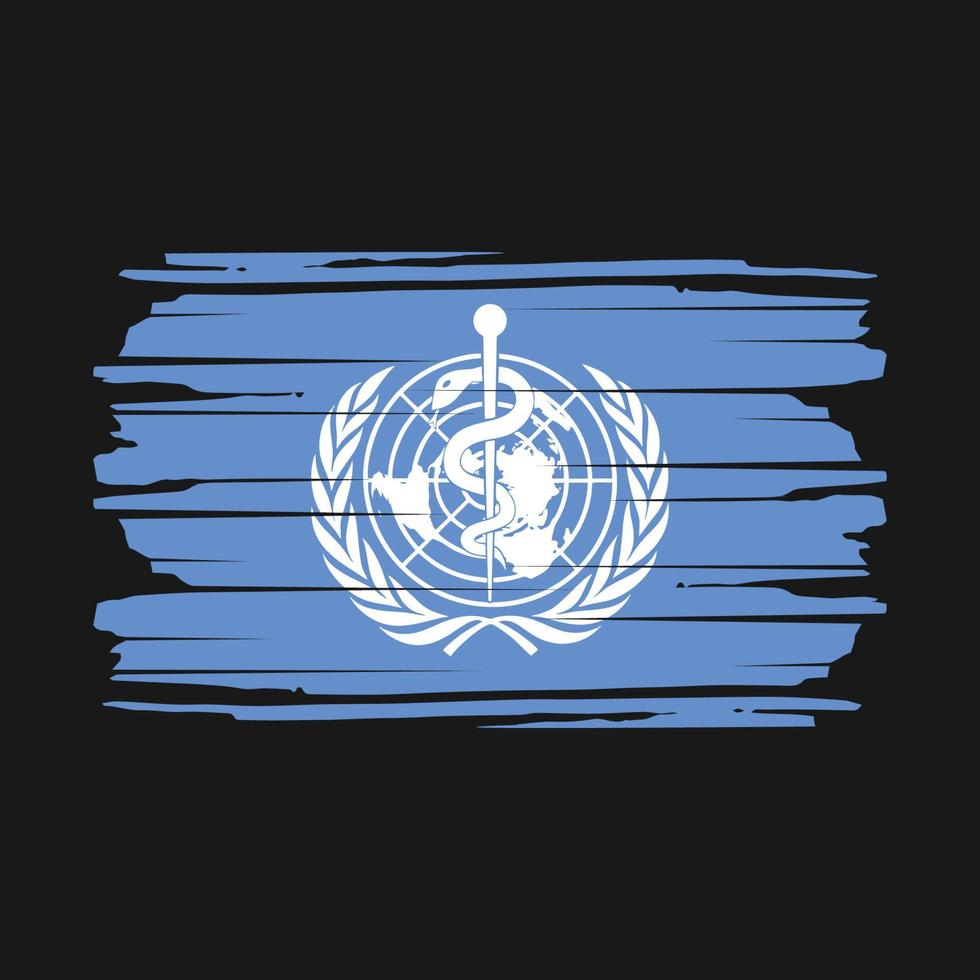 WHO Flag Brush Vector