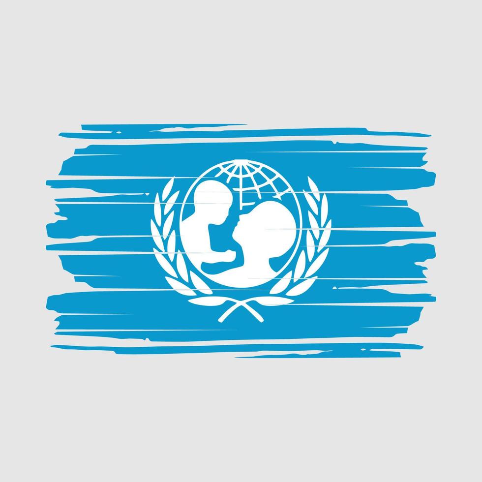 Unicef Flag Brush Vector