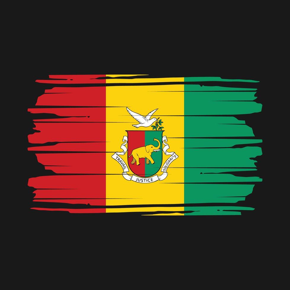 Guinea Flag Brush Vector