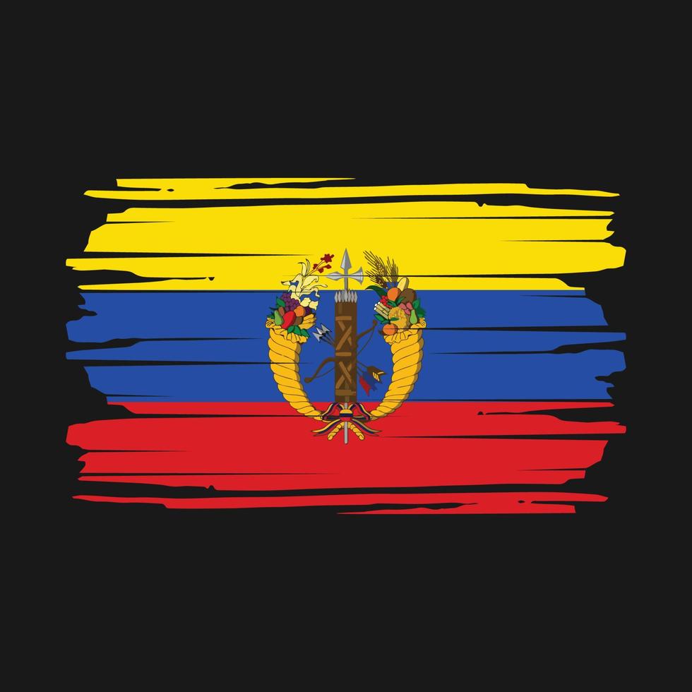 vector de pincel de bandera de colombia