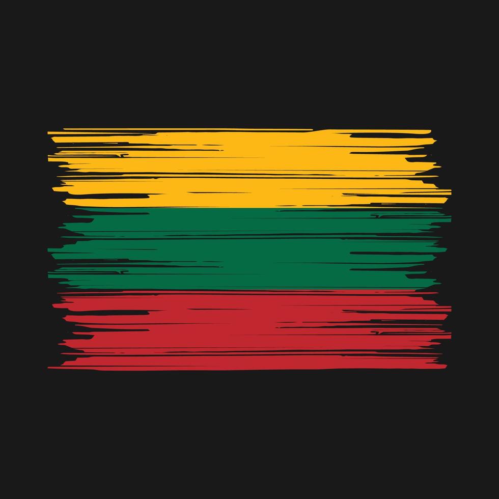 Lithuania Flag Brush vector