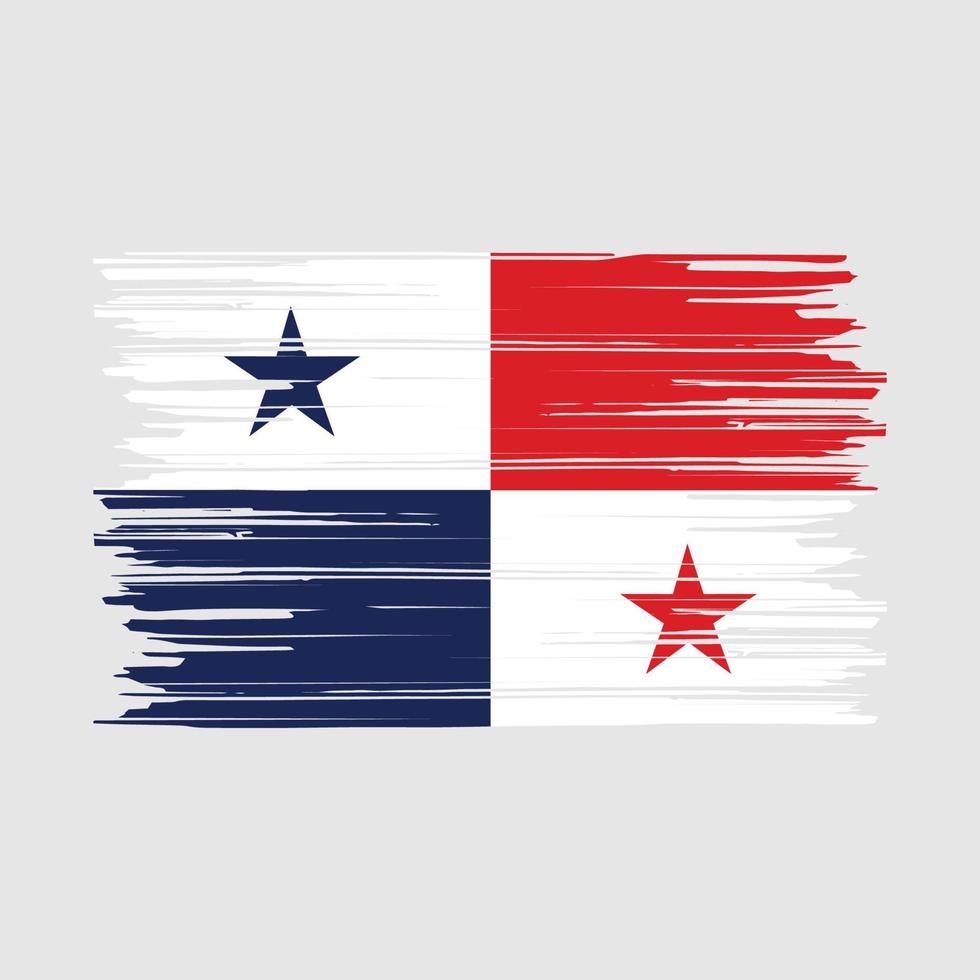 Panama Flag Brush vector