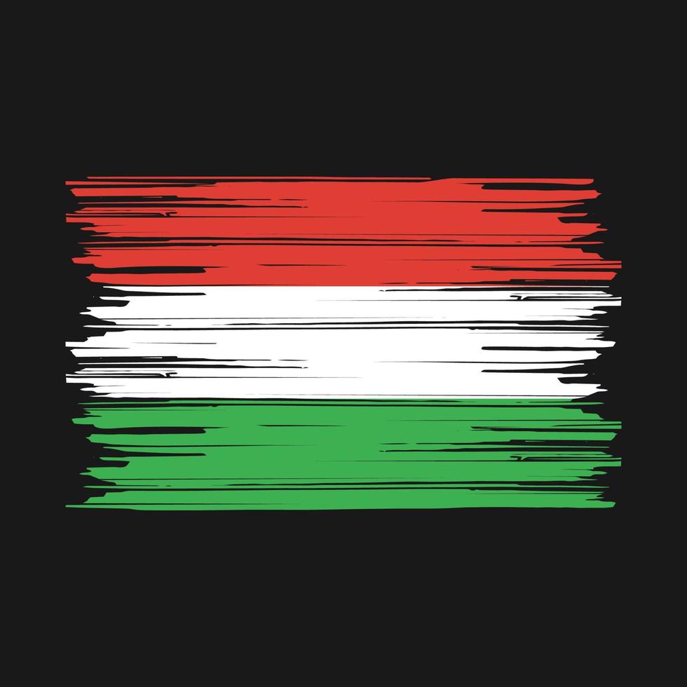 Hungary Flag Brush vector