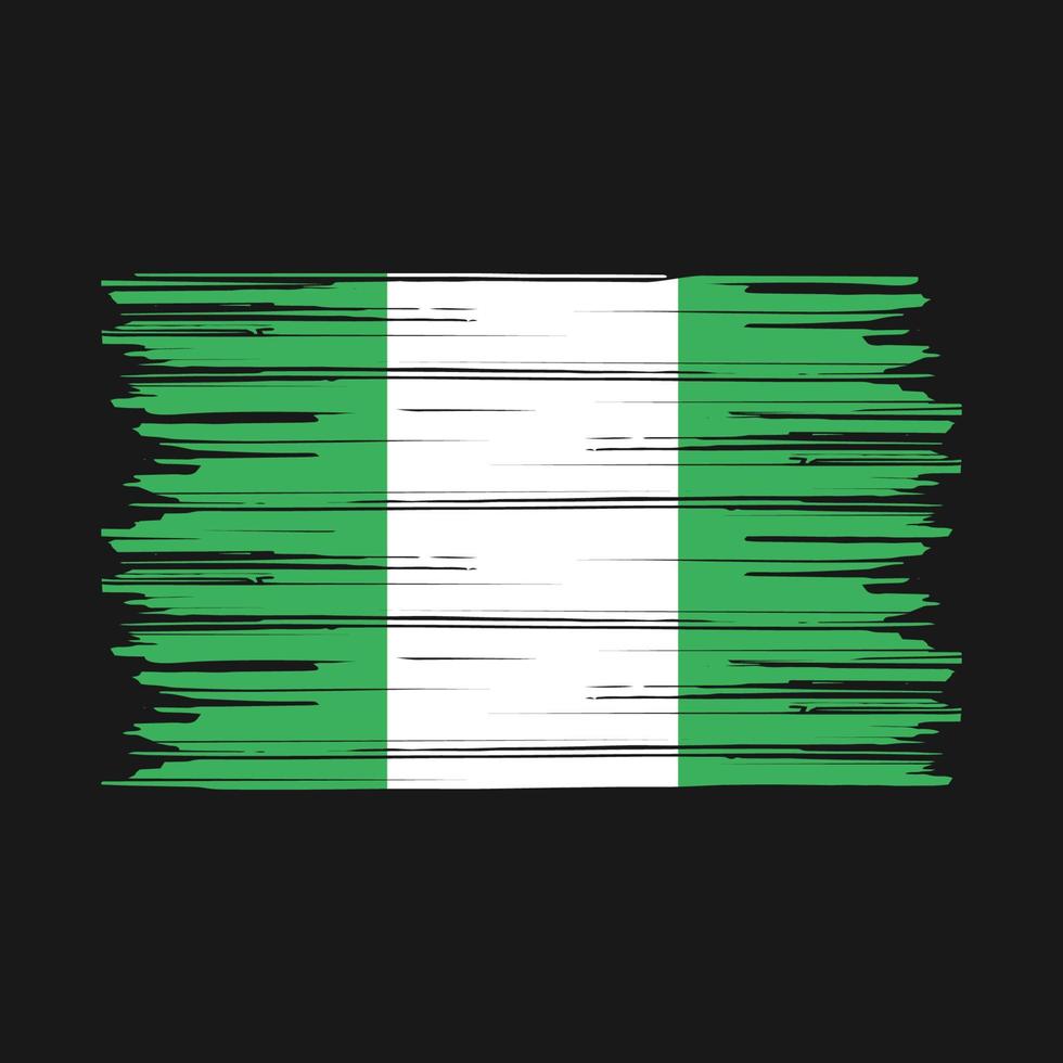 Nigeria Flag Brush vector