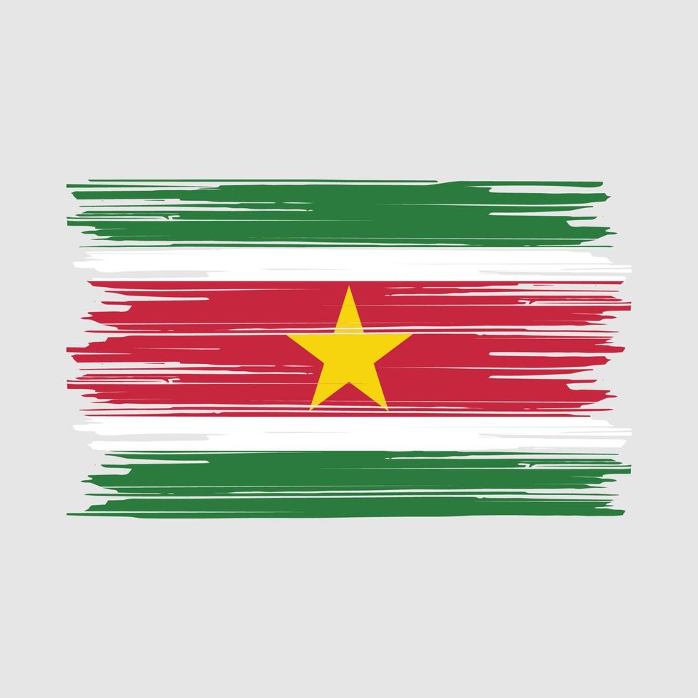 Suriname Flag Brush vector