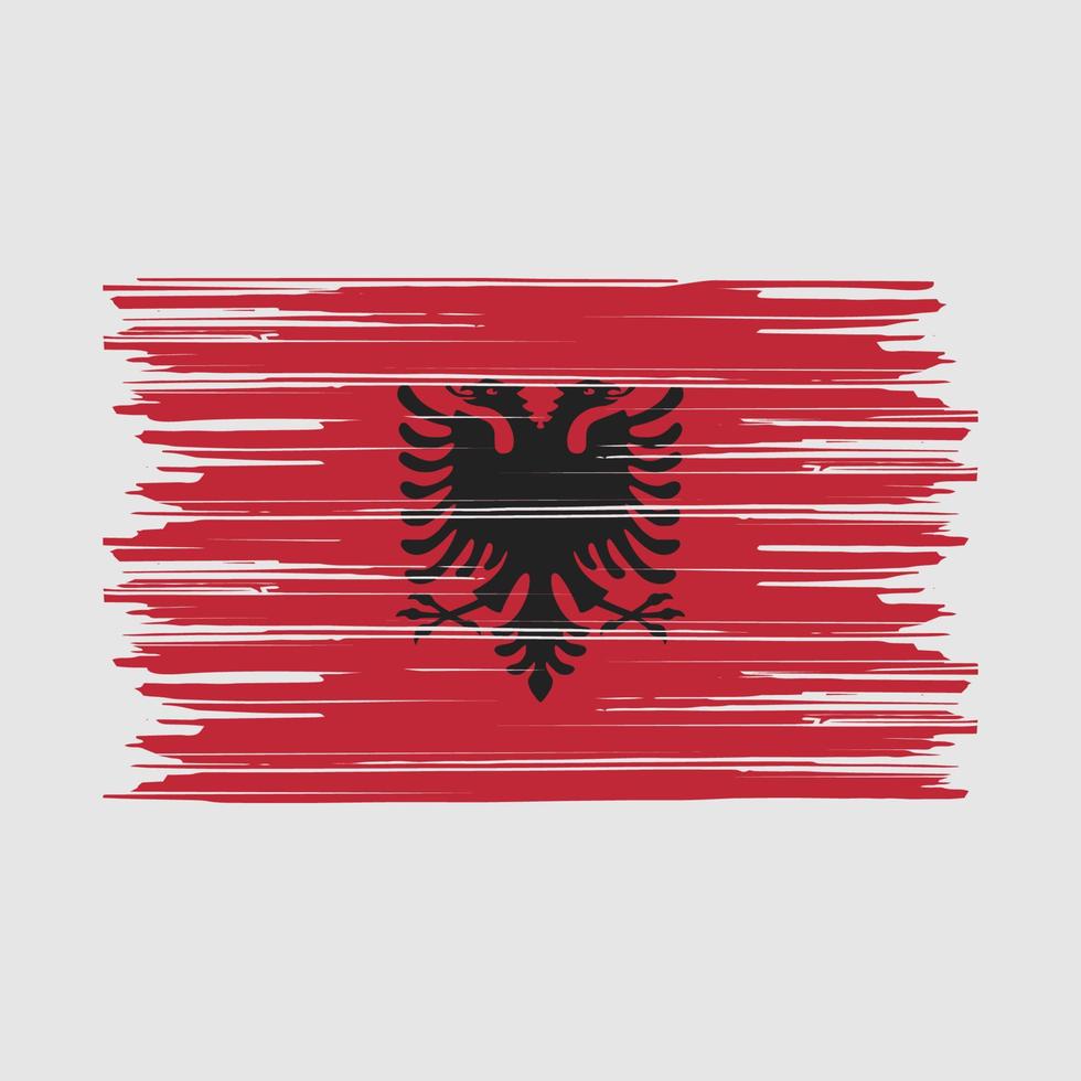 pincel de bandera de albania vector