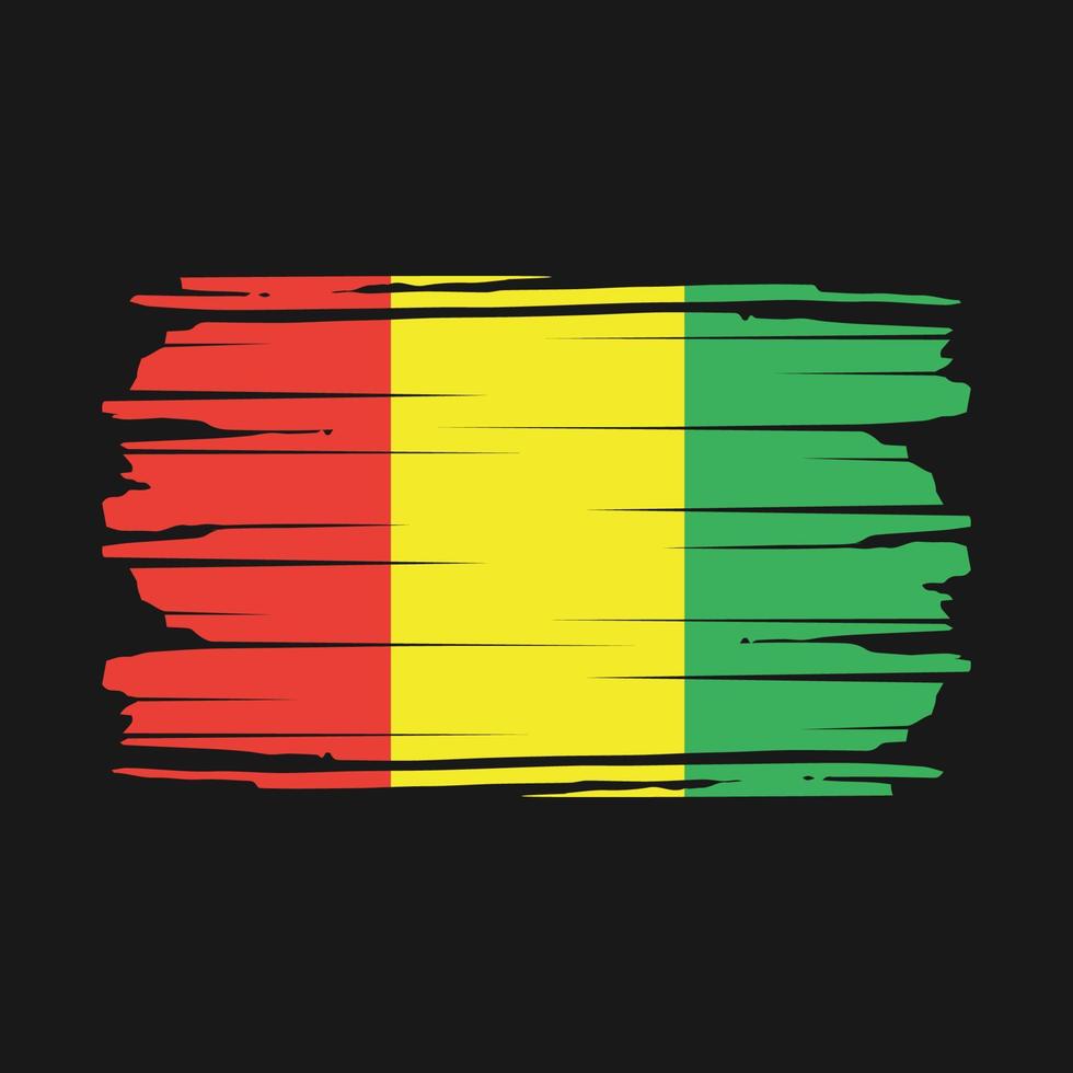 Guinea Flag Brush Vector