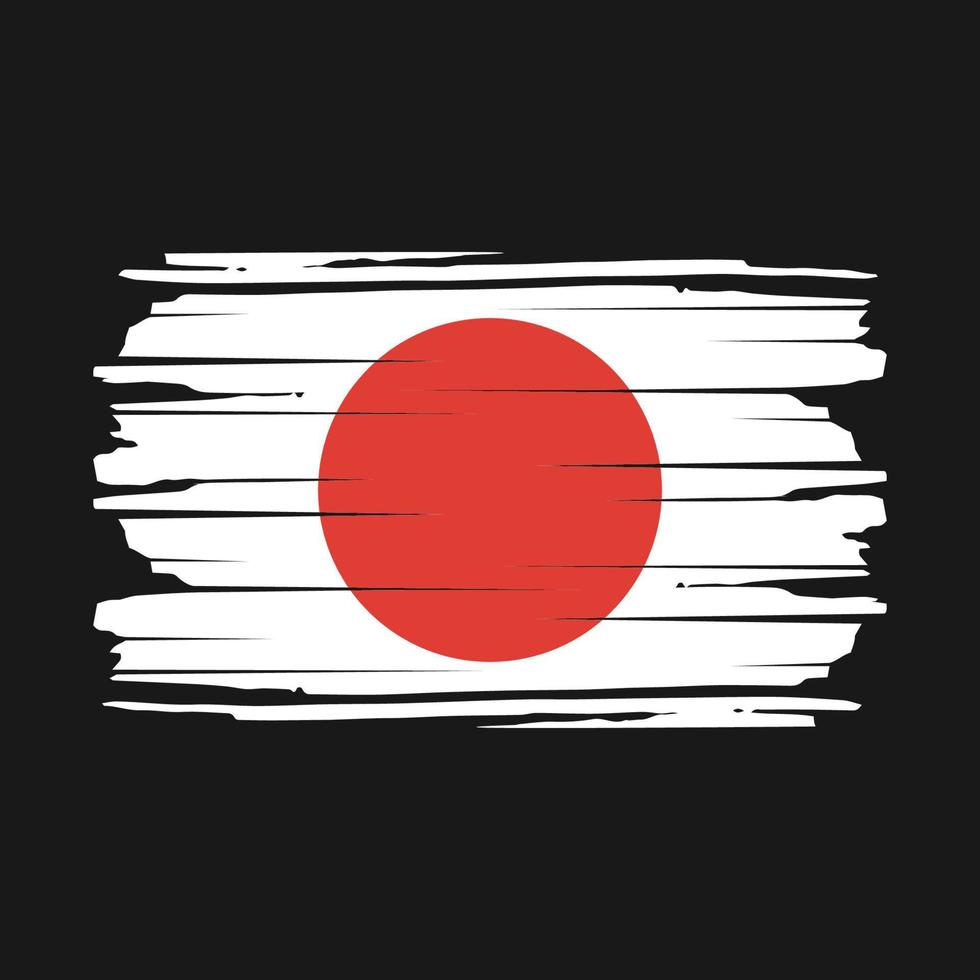 Japan Flag Brush Vector