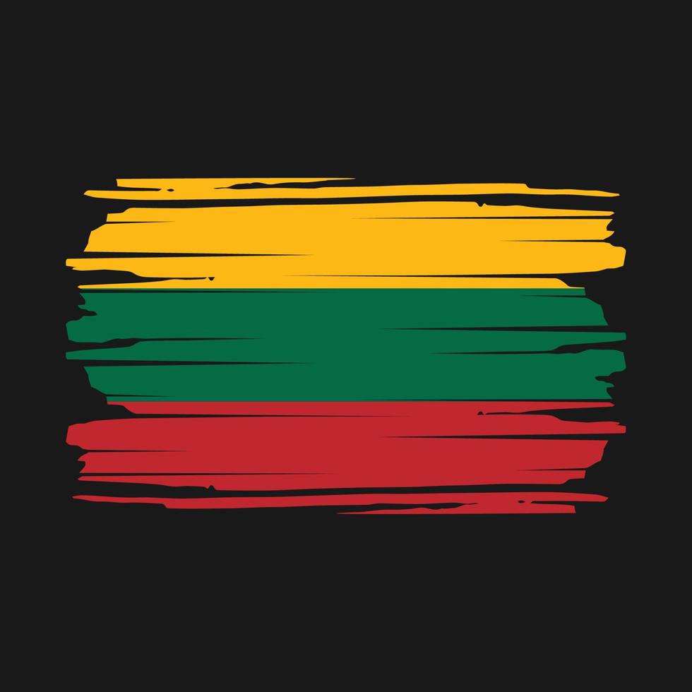 Lithuania Flag Brush Vector
