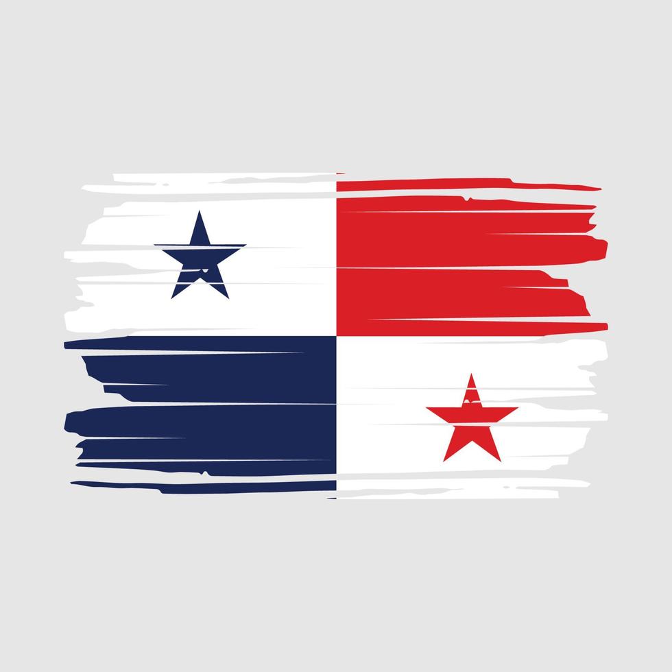 Panama Flag Brush Vector