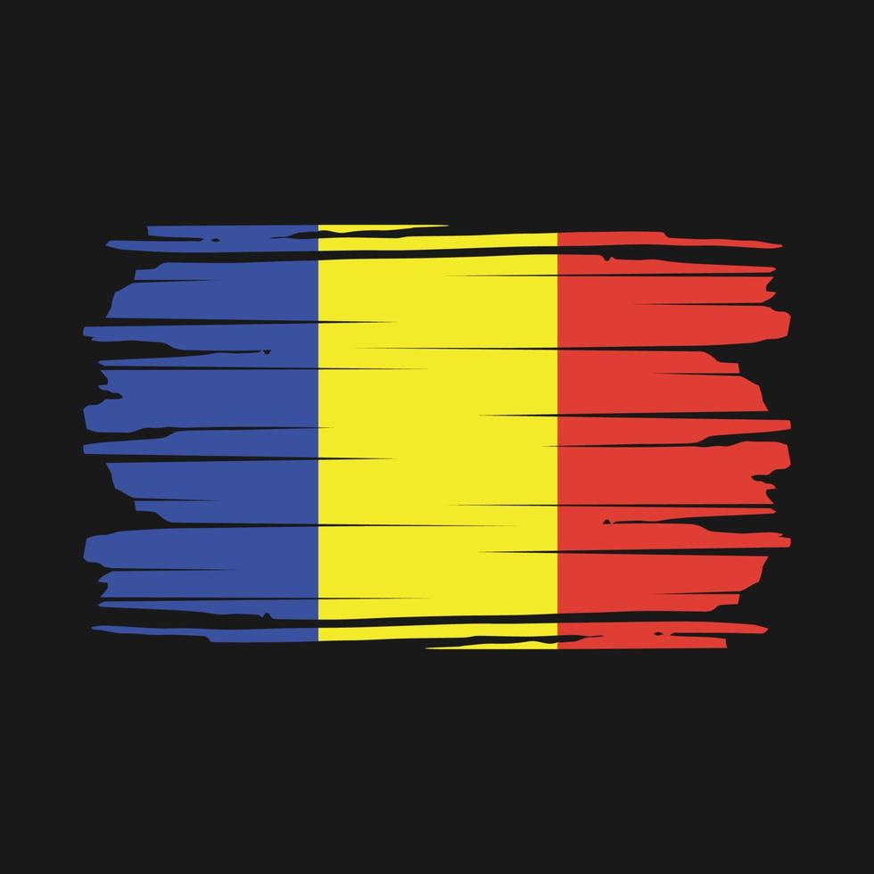 Romania Flag Brush Vector