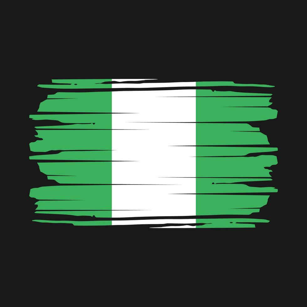 Nigeria Flag Brush Vector