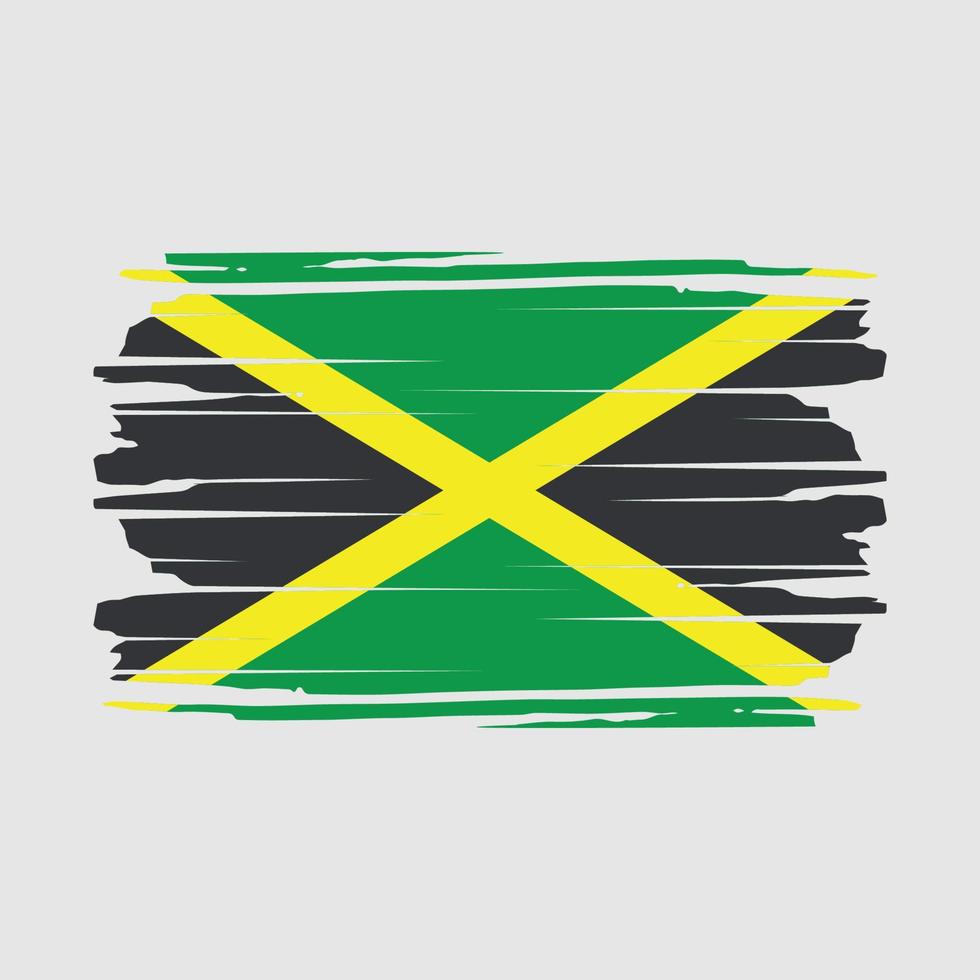 Jamaica Flag Brush Vector