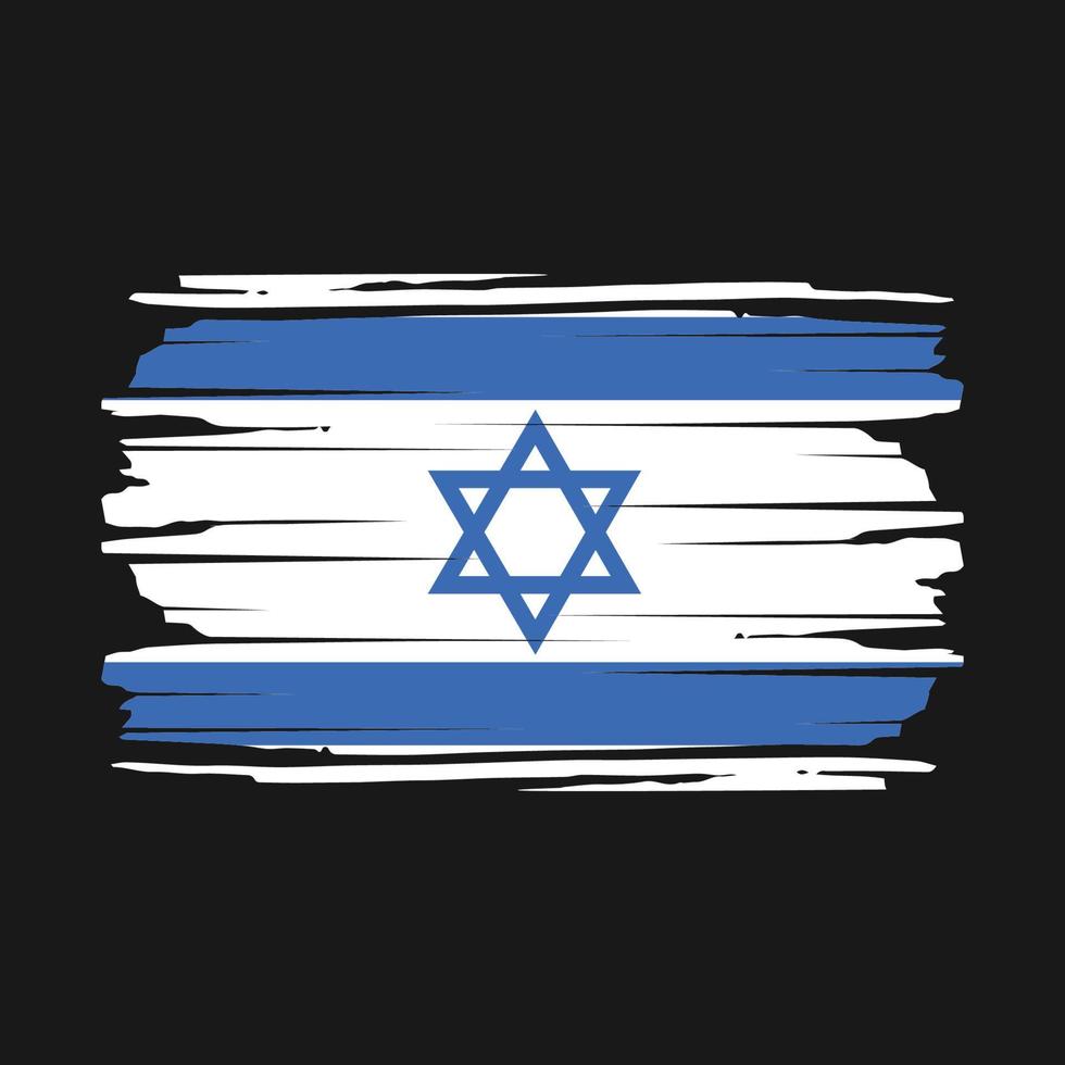 Israel Flag Brush Vector