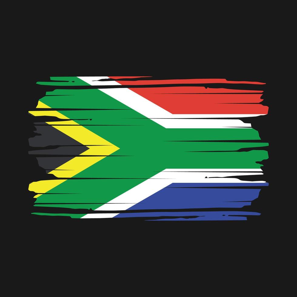 South Africa Flag Brush Vector