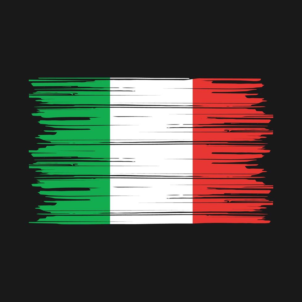 cepillo de bandera de italia vector