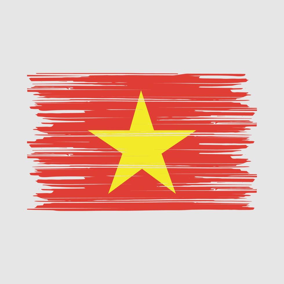 cepillo de bandera de vietnam vector