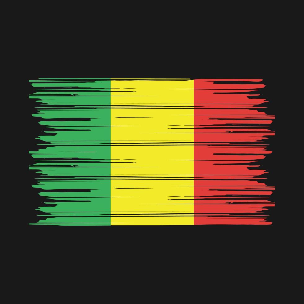 Mali Flag Brush vector