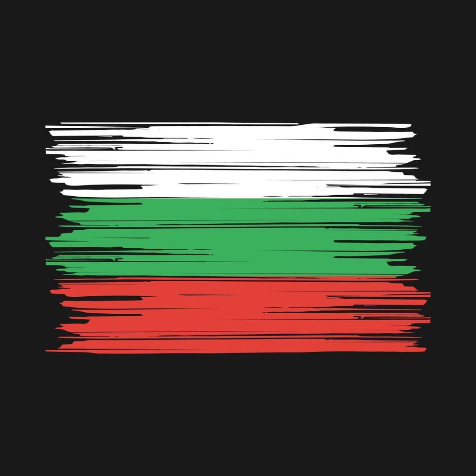 cepillo de bandera de bulgaria vector