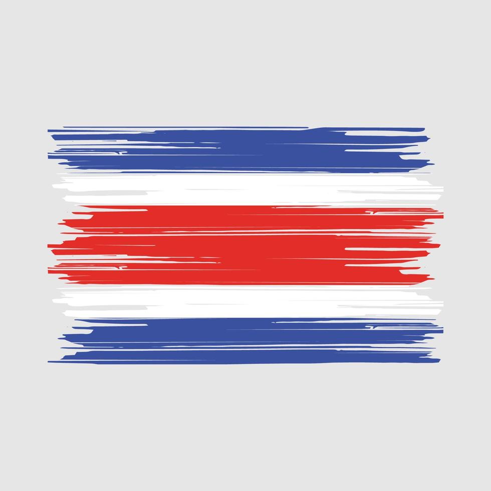 cepillo de la bandera de costa rica vector