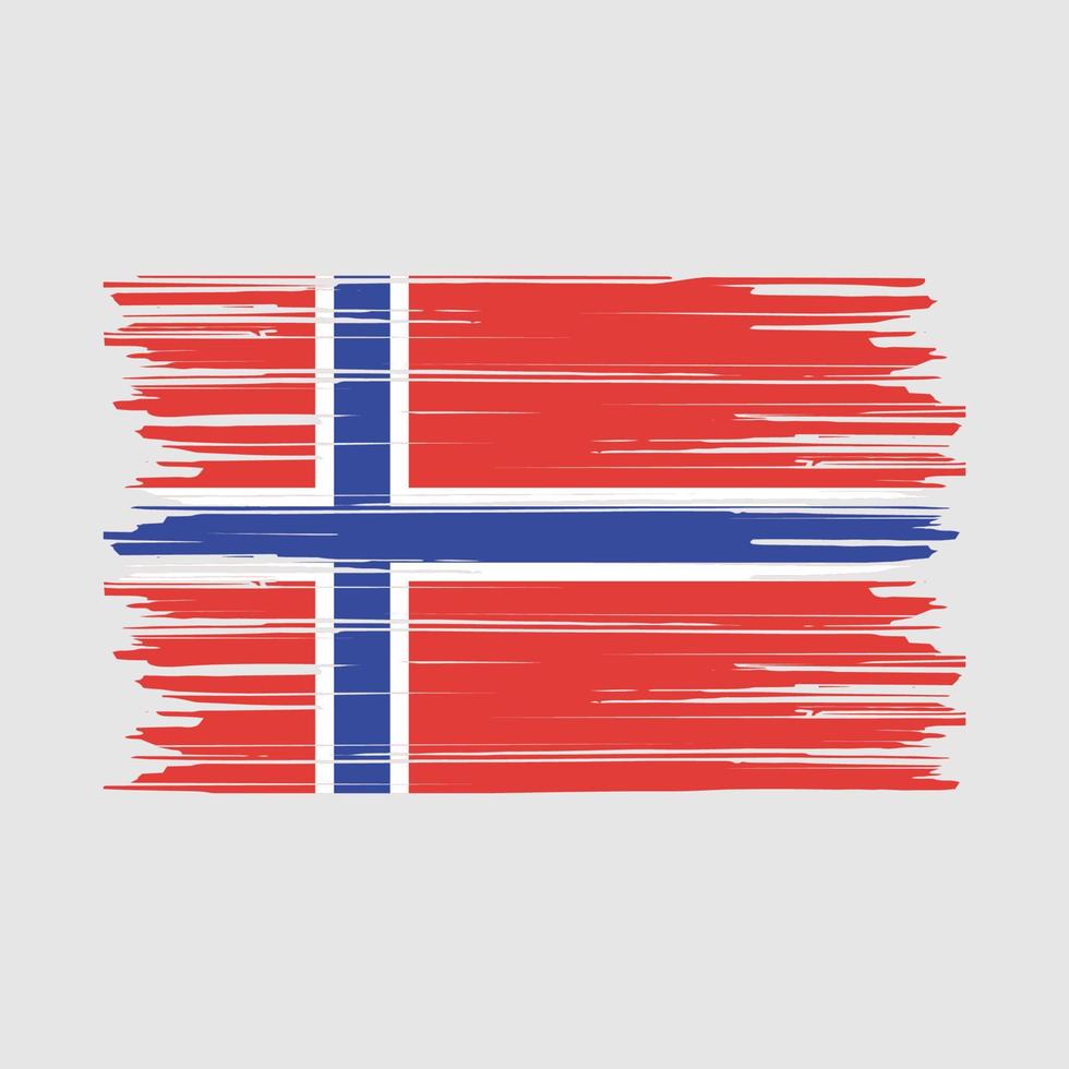 cepillo de bandera de noruega vector