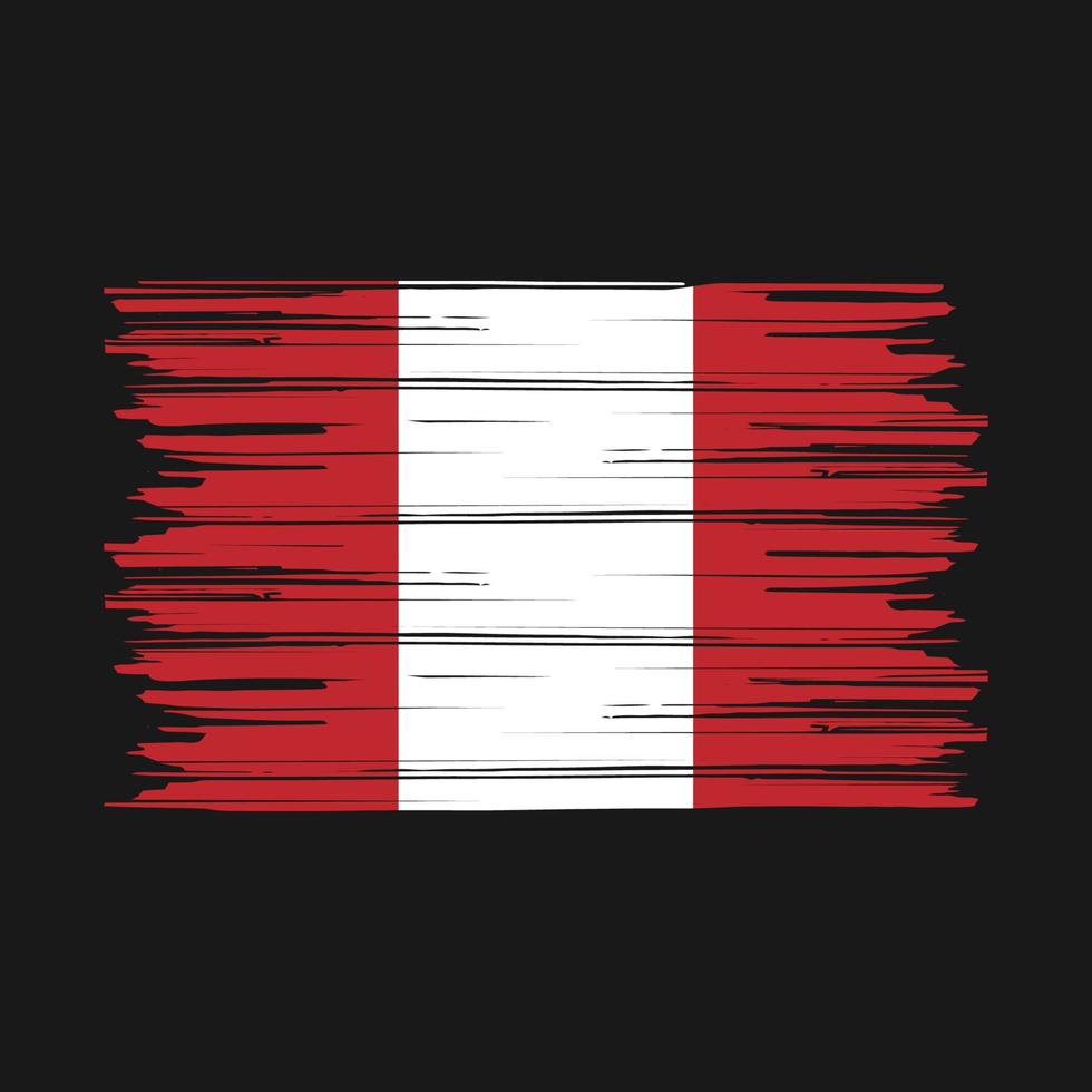 Peru Flag Brush vector