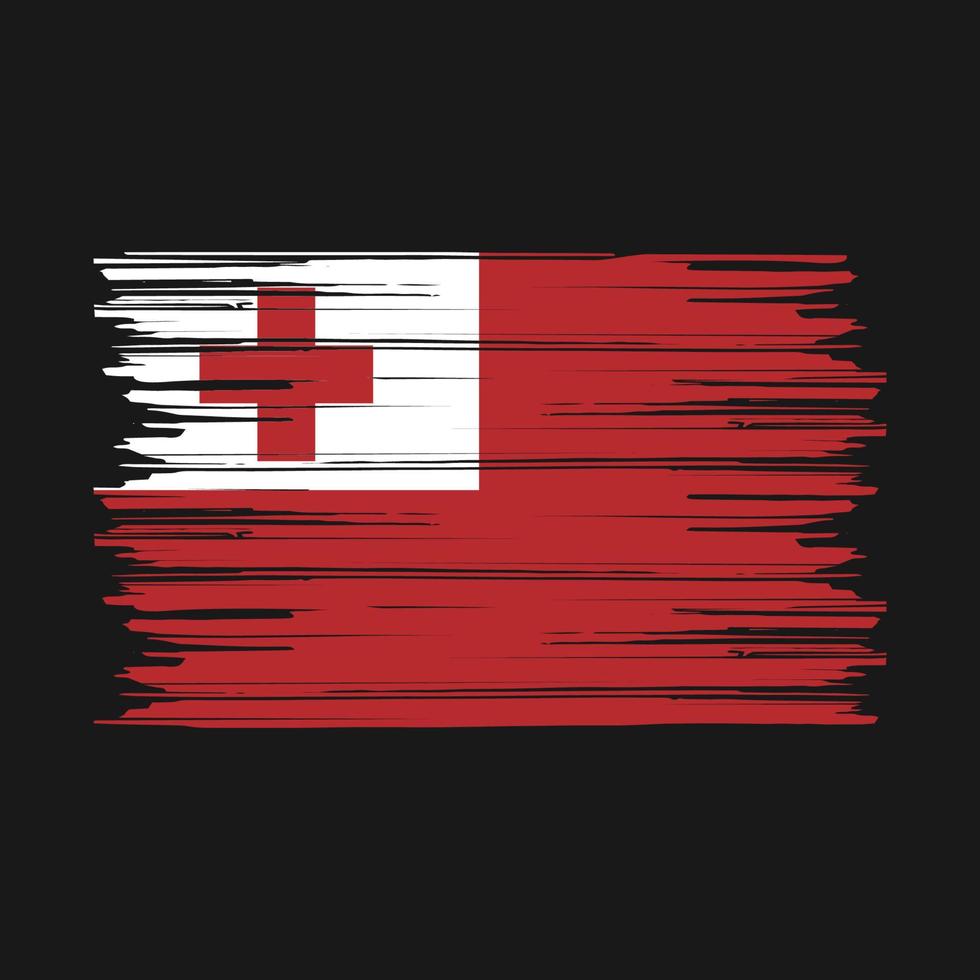 Tonga Flag Brush vector