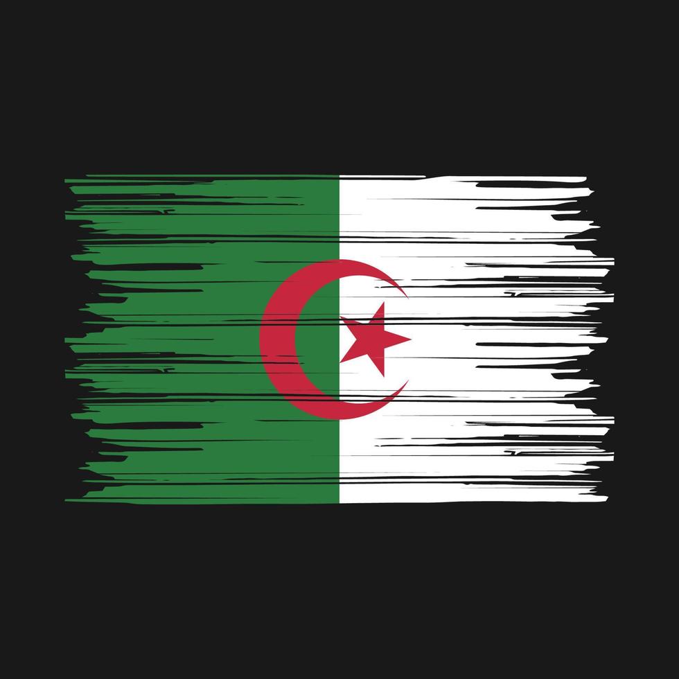 Algeria Flag Brush vector