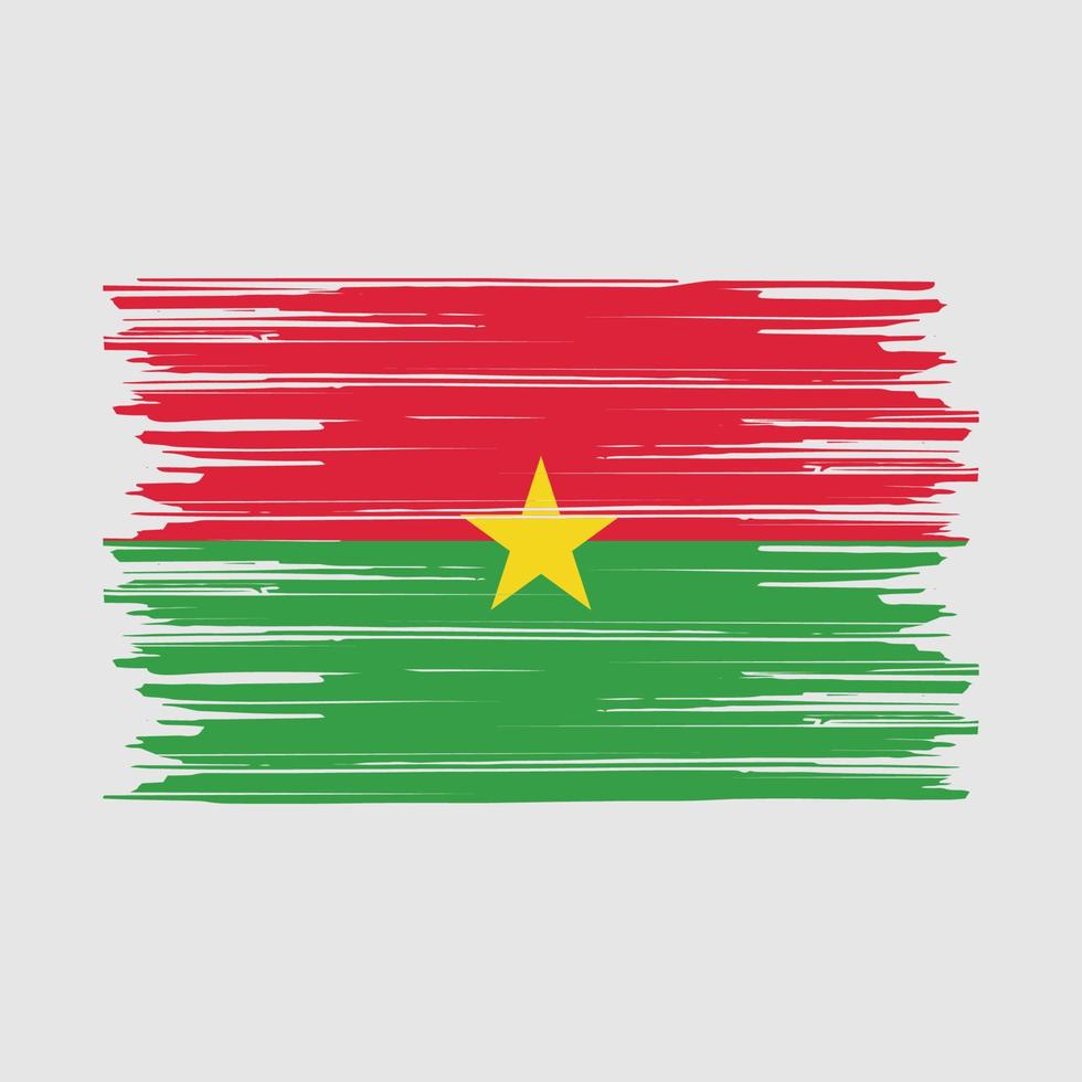 Burkina Faso Flag Brush vector