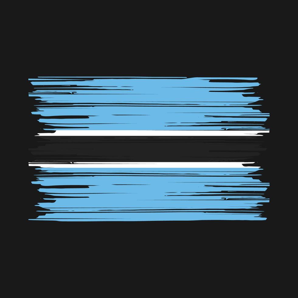 Botswana Flag Brush vector