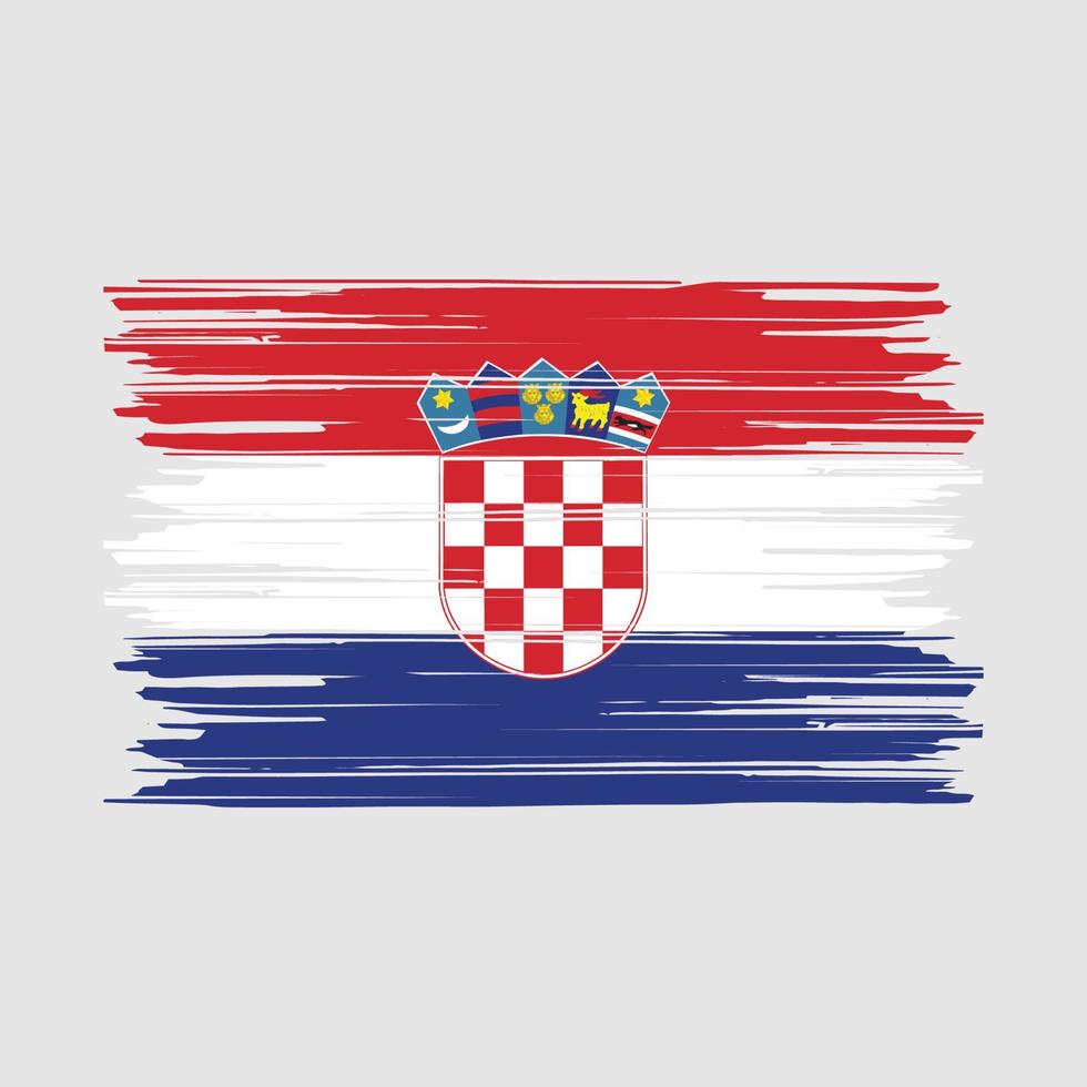 Croatia Flag Brush vector