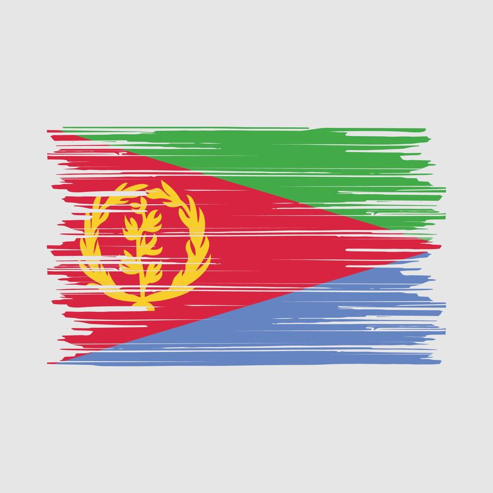 cepillo de bandera de eritrea vector