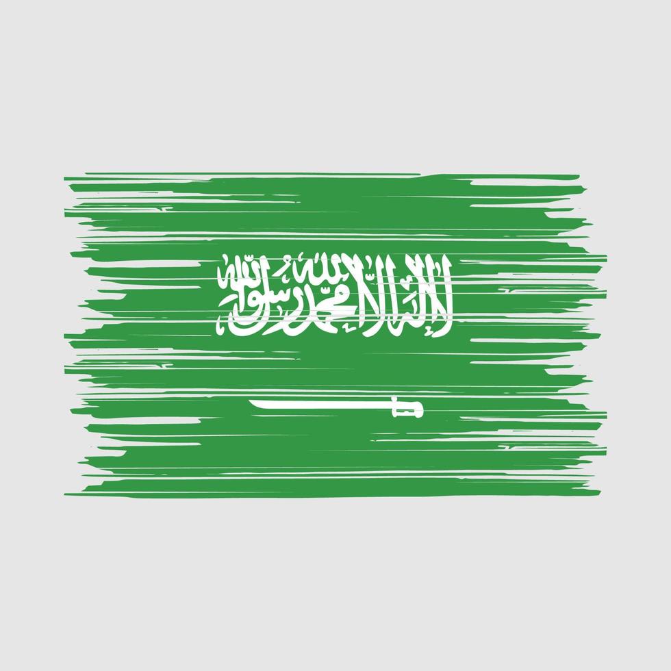 Saudi Arabia Flag Brush vector